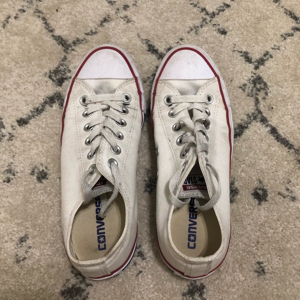 white low top converse